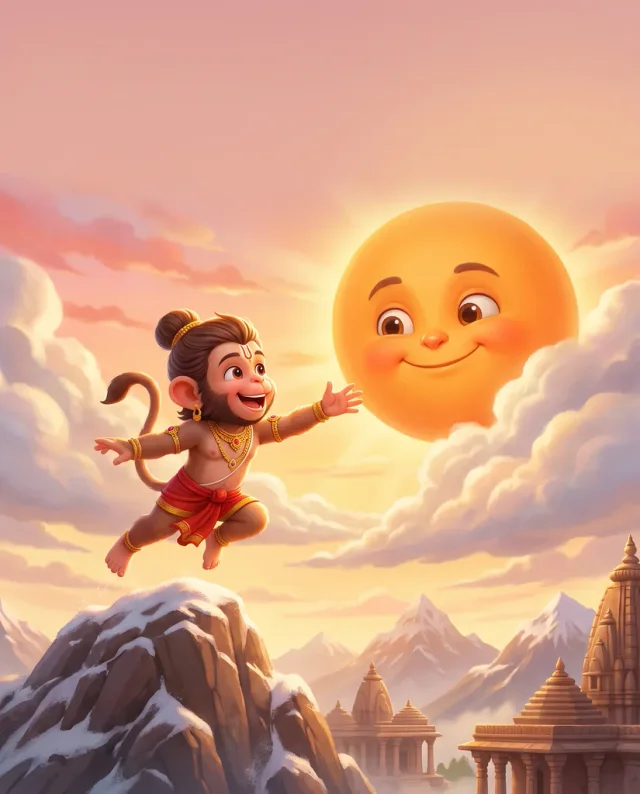 Little Hanuman and the Sun