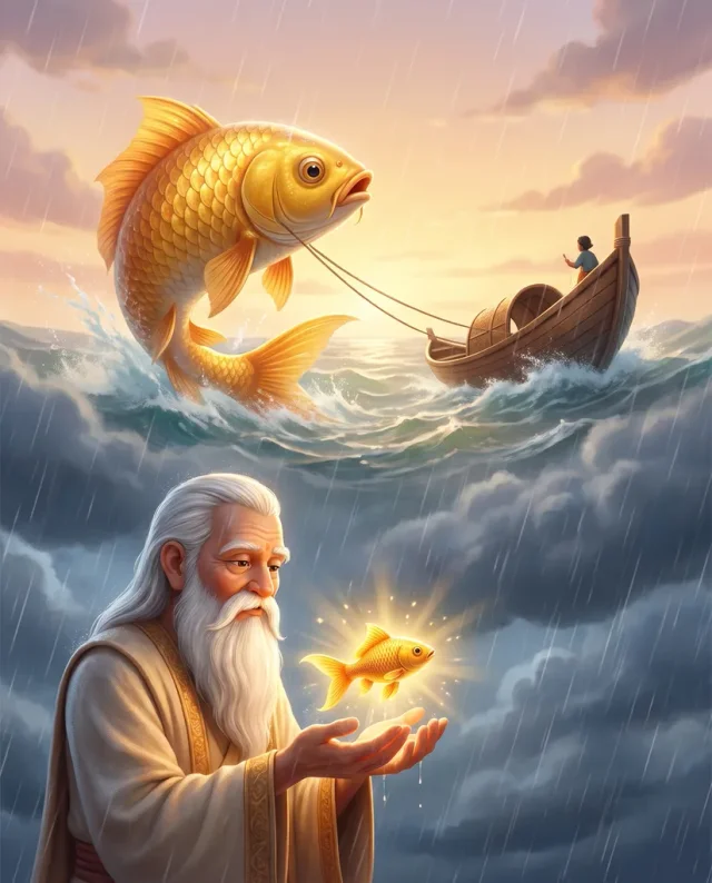 Matsya and the Boat