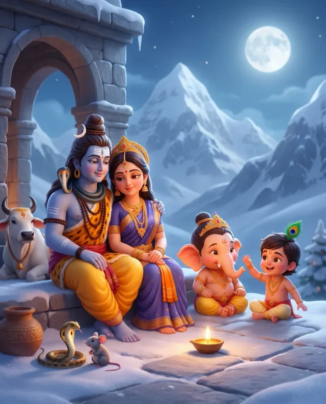 Shiva's Family on Kailash