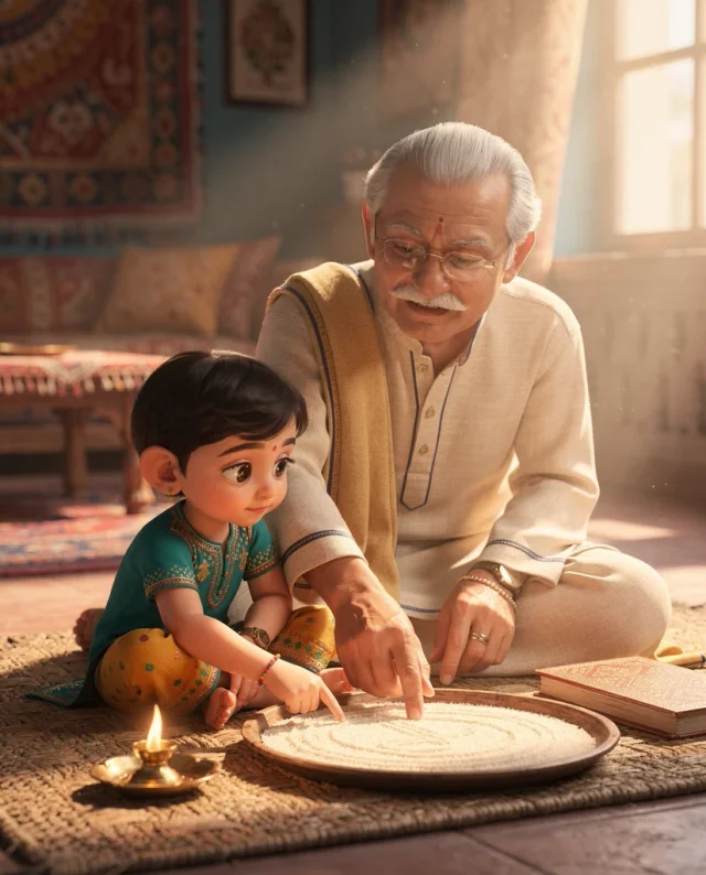 Vidyarambham: The First Letter